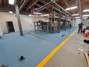 industrial urethane cement installation completed