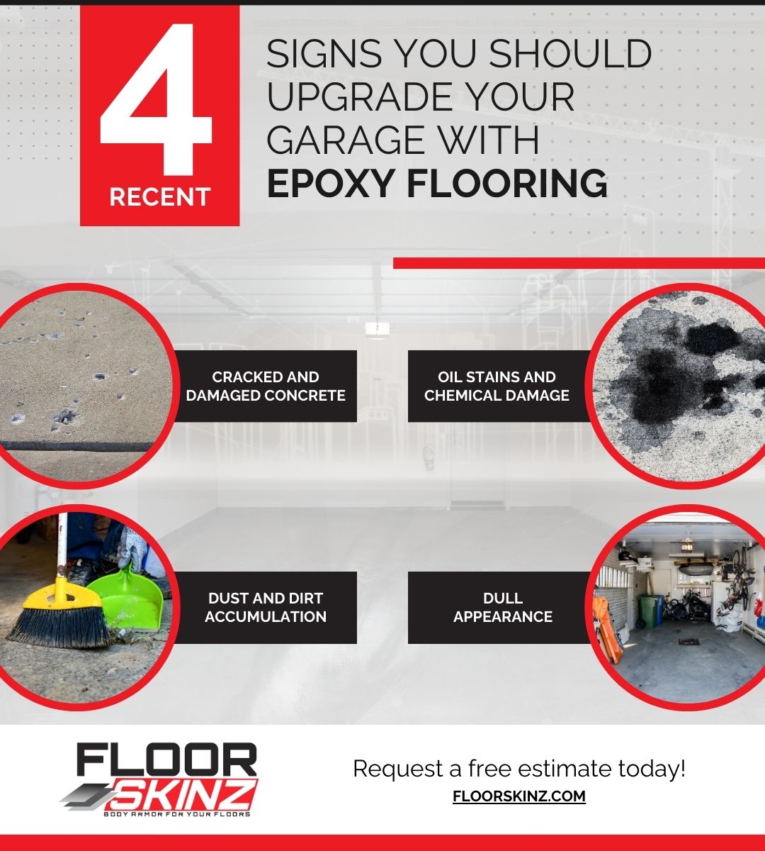 infographic about signs to upgrade your garage with epoxy flooring